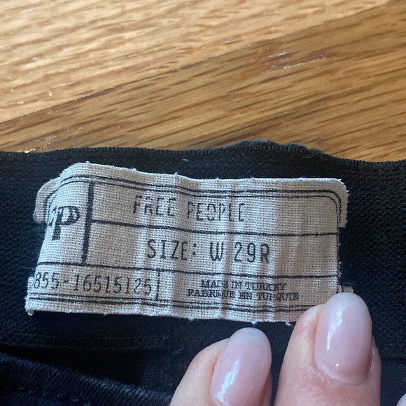 Free people black stretch big flare Jean - Picture 3 of 4